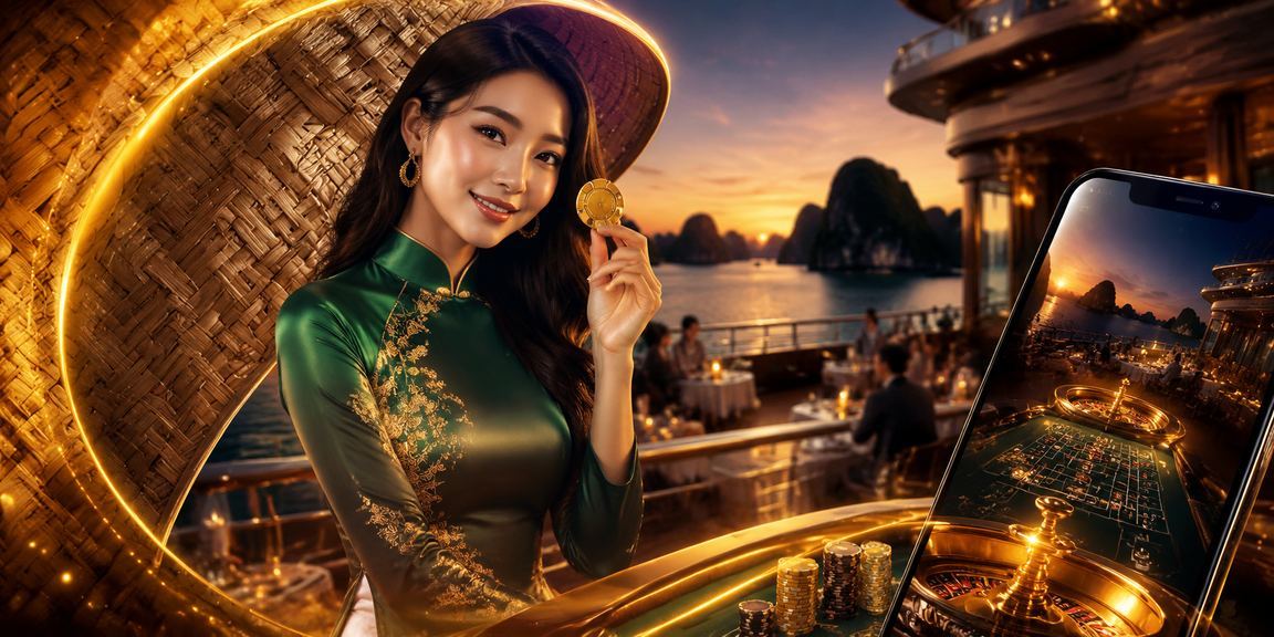 Trải nghiệm casino di động tại vịnh Hạ Long với nón lá truyền thống Việt Nam